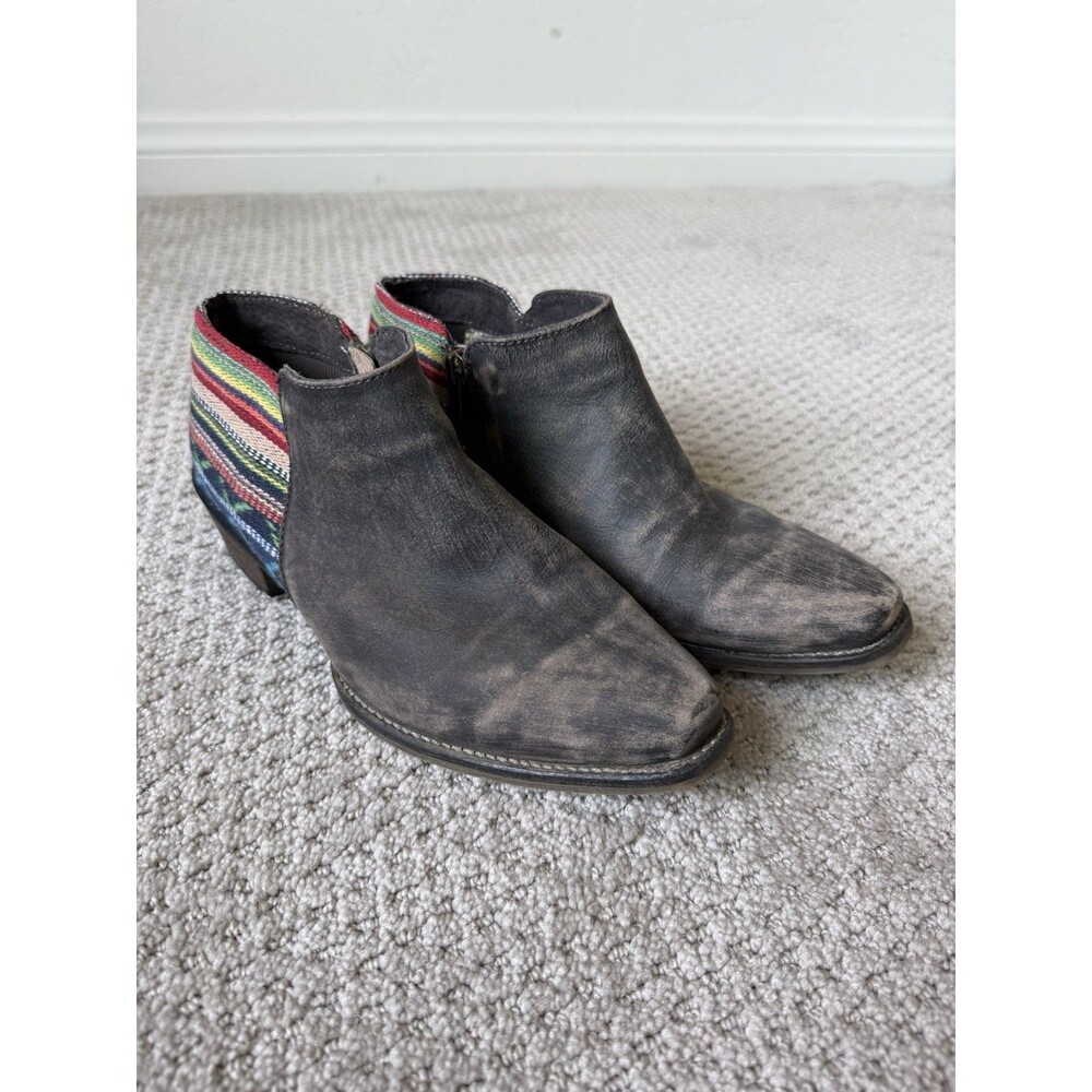 Roper Serape Heel Southwestern Cowboy Boots Western Booties Cowgirl Snip Toe - Picture 1 of 16